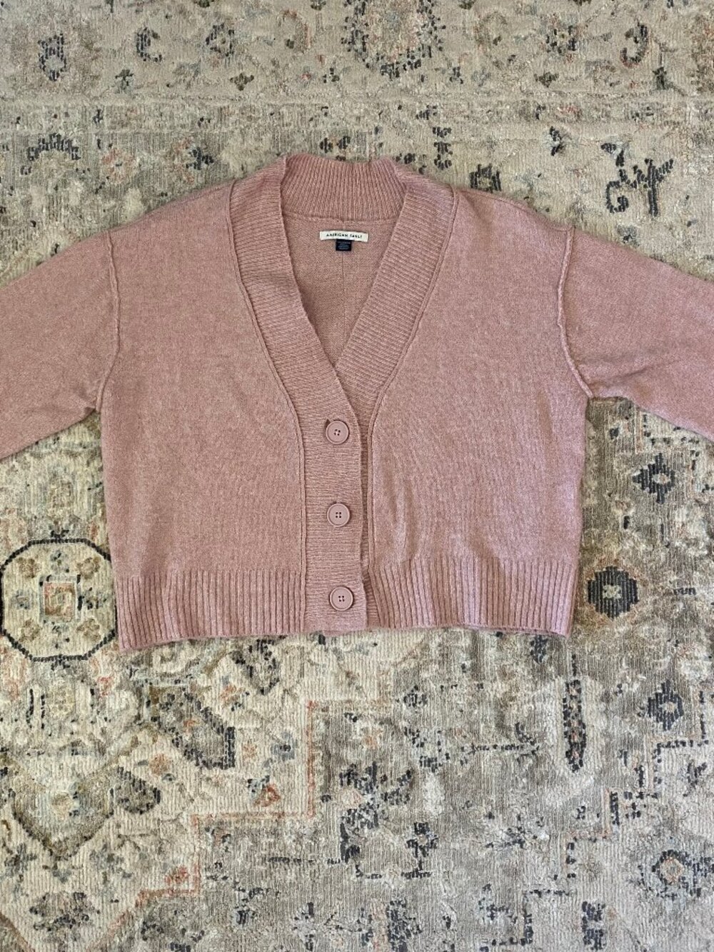 American Eagle pink cardigan